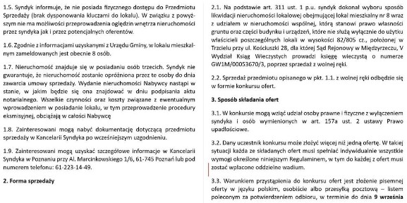 Syndyk masy upadłości sprzeda lokal mieszkalny w Trzcielu