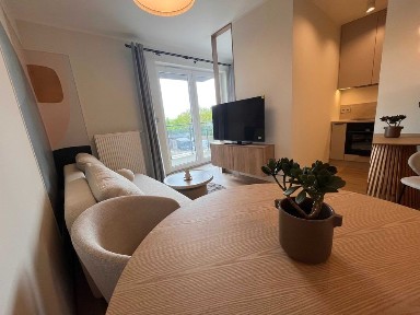Sprzedam bezpośrednio 27,30 m2 Podmiejska NOVA,Rynek Pierwotny, W PEŁNI UMEBLOWANE, standard PREMIUM