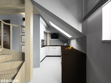 Nowoczesny, dwupoziomowy apartament w centrum miasta.
