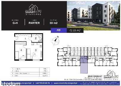 2-pokojowe mieszkanie 41m2 + ogródek Bezpośrednio