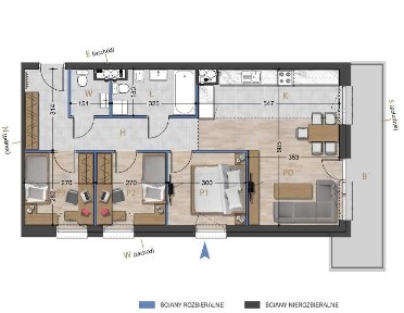 CESJA/4 pokoje/69,99 m²/DAKAR KAROLINA/Projektant