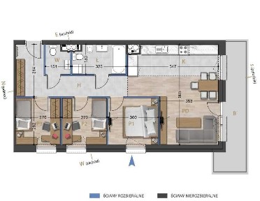 CESJA/4 pokoje/69,99 m²/DAKAR KAROLINA/Projektant
