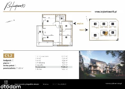 3 pokoje / 71,88m² / spokojna okolica / inwestycja premium