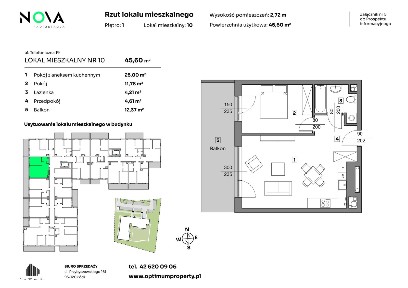 2-pokojowe mieszkanie 45m2 + balkon Bezpośrednio