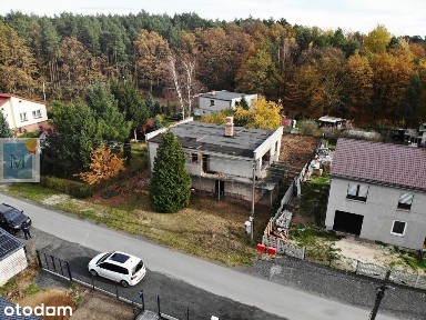 Rozpoczęta budowa 220m2,8a,media,opuszczony