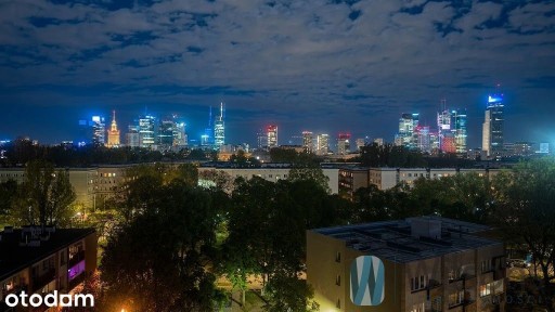 2 pokoje z panoramą Warszawy i klimatyzacją