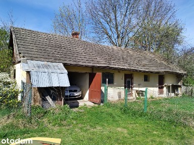 Działka z Domem, zabud. gos. Polem, i laskiem.