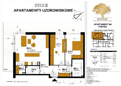 APARTAMENT B4M9 - 76,51 M² Z TARASEM 35,77 M² - HYGGE, BUSKO-ZDRÓJ