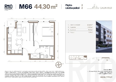 2-pokojowe mieszkanie 44m2 + loggia Bez Prowizji