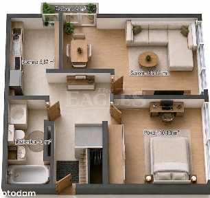 Sprzedaż-2 pokoje/ 42,50 m² z balkonem/Grochów