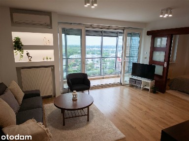 Apartament z pięknym widokiem na Warszawe, 17 piętro, obok Arkadii