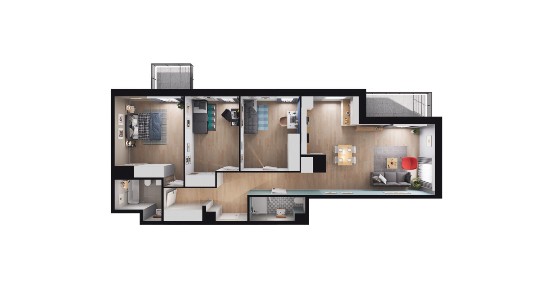 4-pokojowe mieszkanie 93m2 + balkon