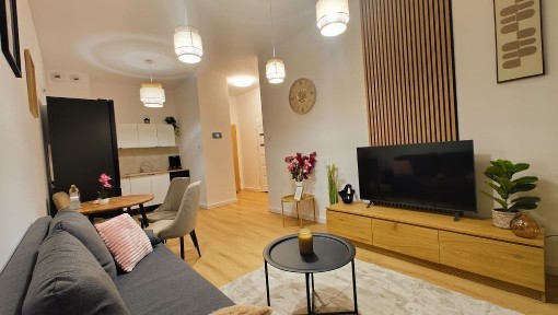 Wynajmę nowe, Przytulne mieszkanie w Mławie 43m - Apartamenty Perła.