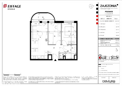 3-pokojowe mieszkanie 51m2 + balkon