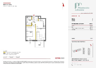 2-pokojowe mieszkanie 41m2 + balkon
