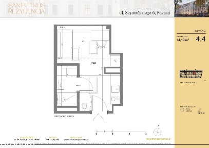 1-pokojowe mieszkanie 14m2 Bez Prowizji