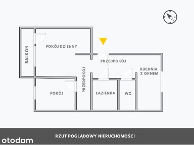 2 pokojowe mieszkanie z osobną kuchnią