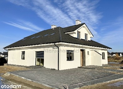 REZERWACJA Parterowy bliźniak+dodatk.60m2 na piętrze-betonowy strop