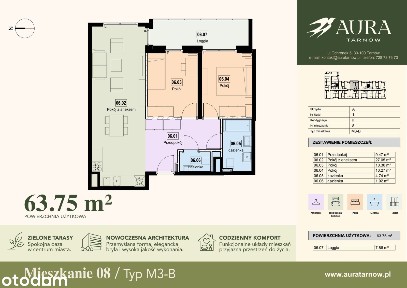 3-pokojowe mieszkanie 63m2 + loggia