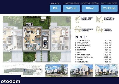 Dom z garażem | klucze W Tym Roku | 2,5 ar działki