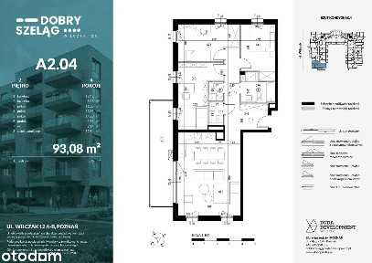 4-pokojowe mieszkanie 93m2 + balkon Bez Prowizji