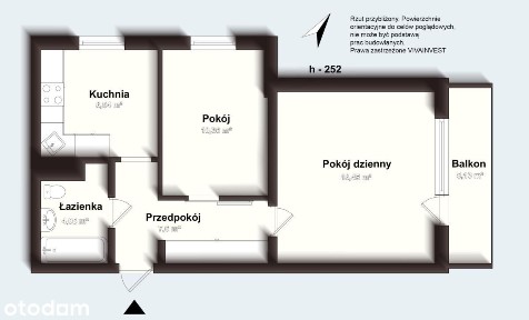 Rozkładowe*2 Pokoje *widna Kuchnia *loggia *ciche