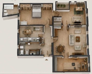 104 m2 / 2 łazienki /do wykończenia
