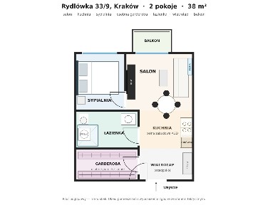 2 pokoje z garderobą i klimatyzacją | Rydlówka