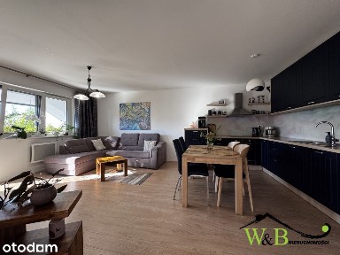 Urządzony apartament z ogródkiem