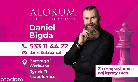 Dom z projektem rozbudowy - Sułków, działka 6 ar, 4 km od Wieliczki!