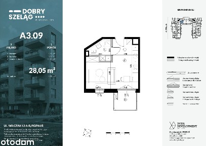 1-pokojowe mieszkanie 28m2 + balkon