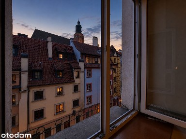 Apartament z pięknym widokiem na najstarsze kamienice Wrocławia Jatki