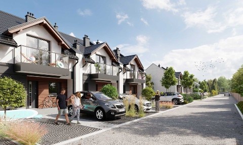 Nowoczesny dom 110 m2 z ogrodem, 2 miejsca postojowe - koło zalewu Pogoria