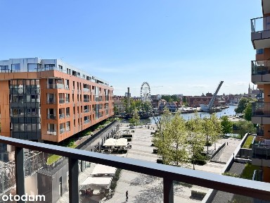 Apartament Brabank - widok na Motławę i Stare Miasto