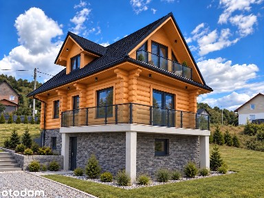 Widokowa działka 1100 m² z domem z bala w Koniakowie