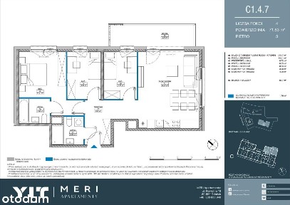 4-pokojowe mieszkanie 71m2 + balkon Bez Prowizji