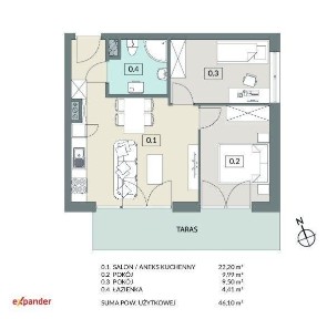 Mieszkanie - 2 sypialnie i salon z aneksem może być Twoje