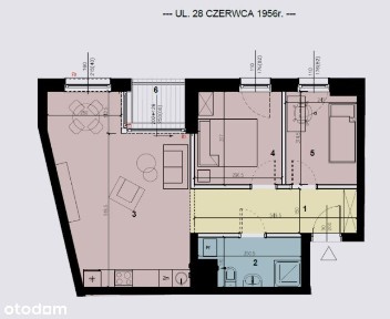 Nowoczesne mieszkanie 3-pokojowe | 55,51 m² | balkon | 1. piętro