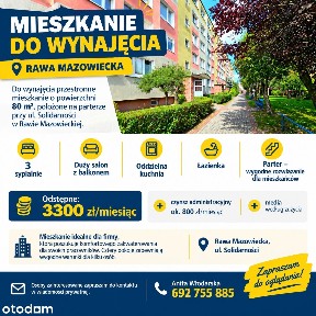 Do wynajęcia mieszkanie | 80 m2 | z 4 pokojami na parterze