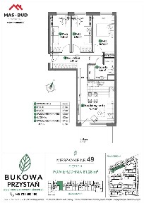 4-pokojowe mieszkanie 61m2 + balkon