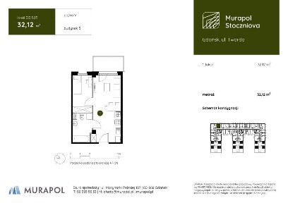 1-pokojowy apartament inwestycyjny 32m2 + balkon