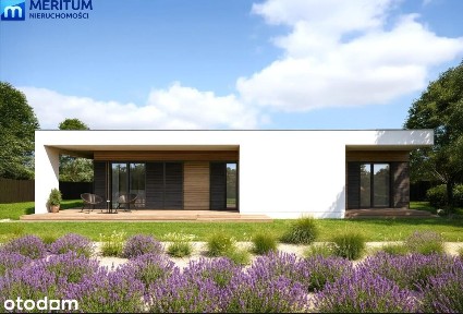 Nowoczesny bliźniak ok.128 m², z pompą ciepła i płaskim dachem