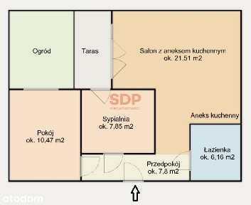 3 pok|Krzyki z ogródkiem/tarasem|do zamieszkania|klima|garaż (opcja)
