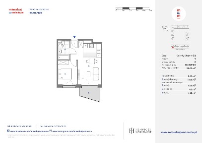 2-pokojowe mieszkanie 38m2 + balkon Bez Prowizji