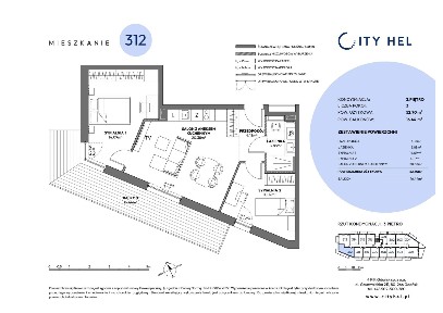 3-pokojowe mieszkanie 52m2 + balkon Bez Prowizji