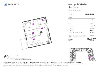 3-pokojowe mieszkanie 53m2 + balkon Bez Prowizji