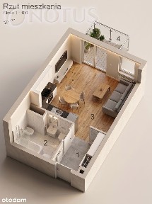 Kawalerka | Balkon I piętro Gliwice | Bez PCC|