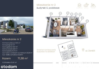 Apartament 71,38 m² | Jezioro Żywieckie