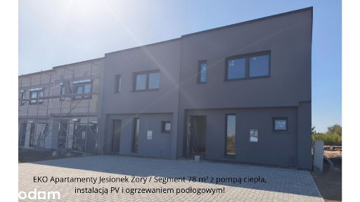 EKO Apartamenty Żory|Segment 78m²|Pompa ciepła, PV, ogrz. podłogowe
