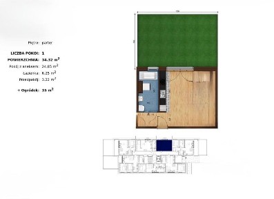 Kawalerka 35m2+ogródek